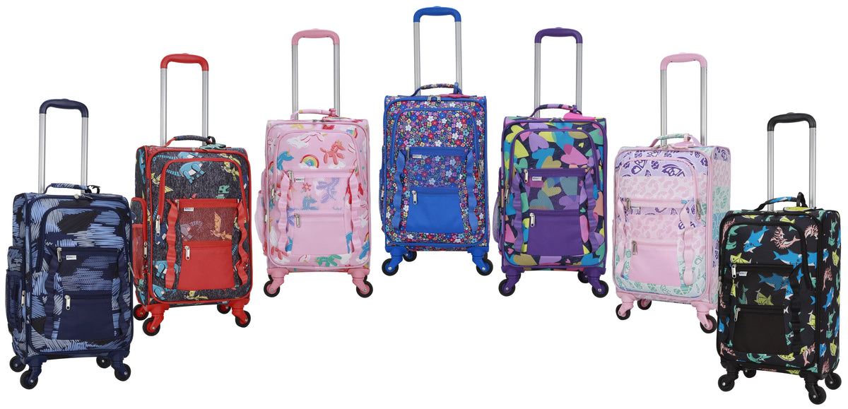 CUBE DINO CRCKT SOFTSIDE PACKING 3 TAG WITH AND LET'S SOAR PC LUGGAGE