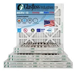 x 10 Glasfloss in Air USA Size: 24.5x7/8 - 12.5 Furnace MERV 13x25x1 inch) -Qty:12 Made - - Filter (Actual