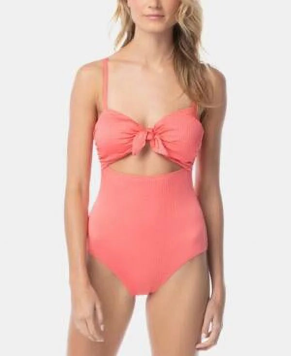 MSRP 6 Vince One-Piece Swimsuit Tie-Front $122 Smocked Size Camuto