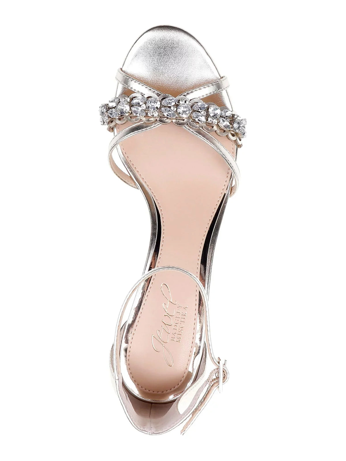 Dress Block JEWEL Round Shoes Rhinestone Sandals Cushioned MISCHKA Buckle Silver Womens Heel BADGLEY Giona 7 Toe