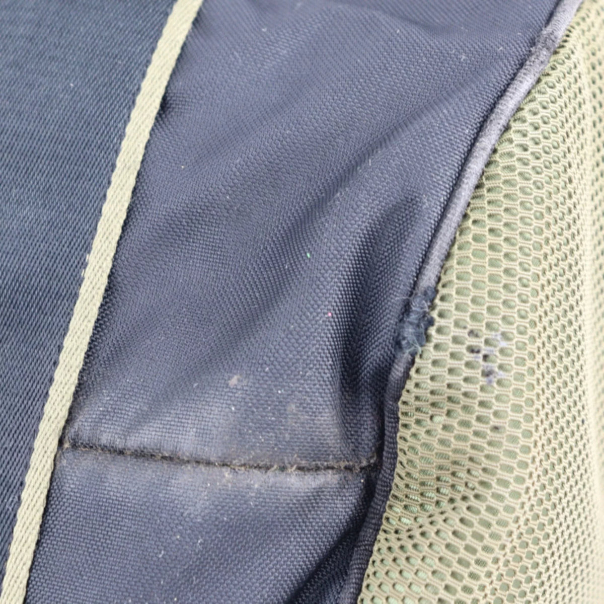 (Fair) Travel Nylon Bag Shoulder Sport Cylindrical Canvas Line Chanel Pre-Owned 10 Boston CHANEL Green Cocomark Khaki Series Round