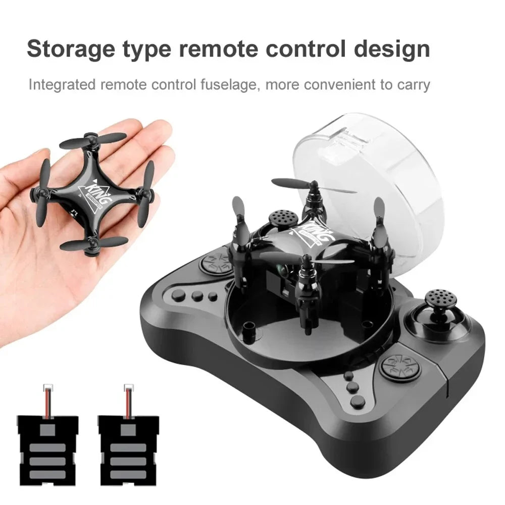 RC 2pcs Drone Gift Beginners Mini Drones Toys for and Landing Kids,RC for Foldable Quadcopter Aircraft Click and Batteries,Headless Suitable Camera With Take-off One K01 HD
