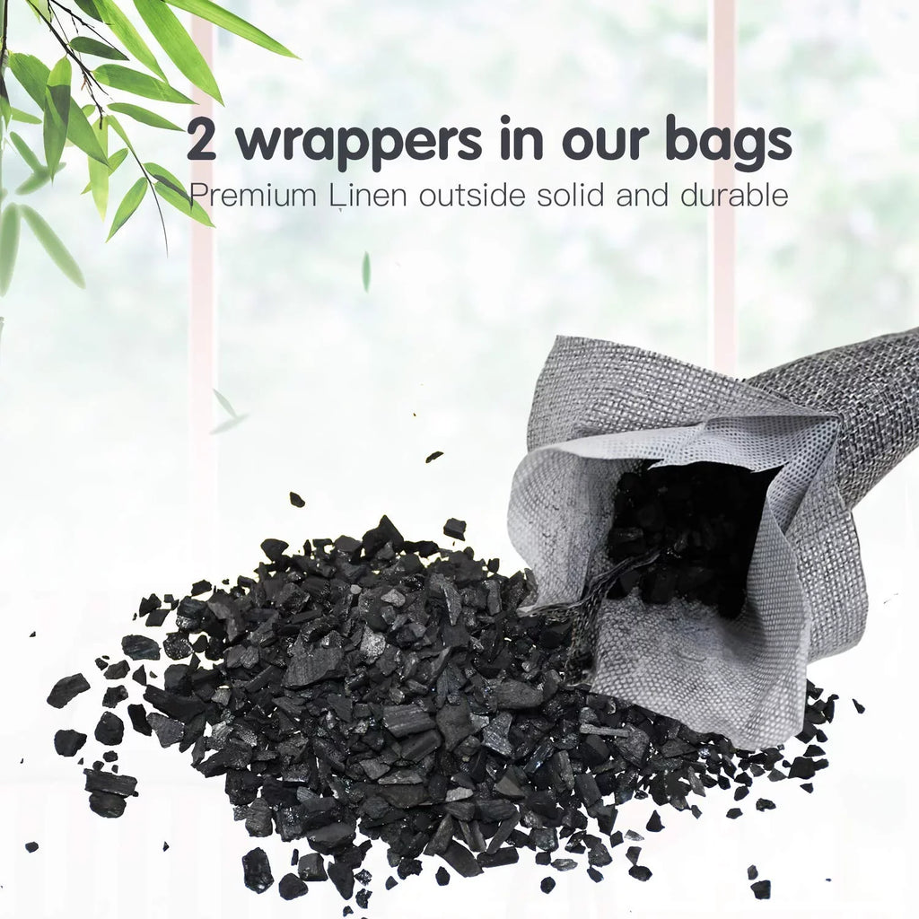 Shoes, Freshener, Odor Purifier, Bags Charcoal Bag Purifying 24 Charcoal and Air Eliminating Charcoal Activated for Purifying Odor Closet Car Eliminators, Pack Air Bags, Bamboo Home Air Natural
