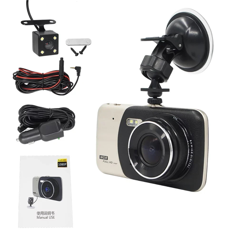recording driving double 1080P front rear HD recorder vision car recorder CAR and night DVR