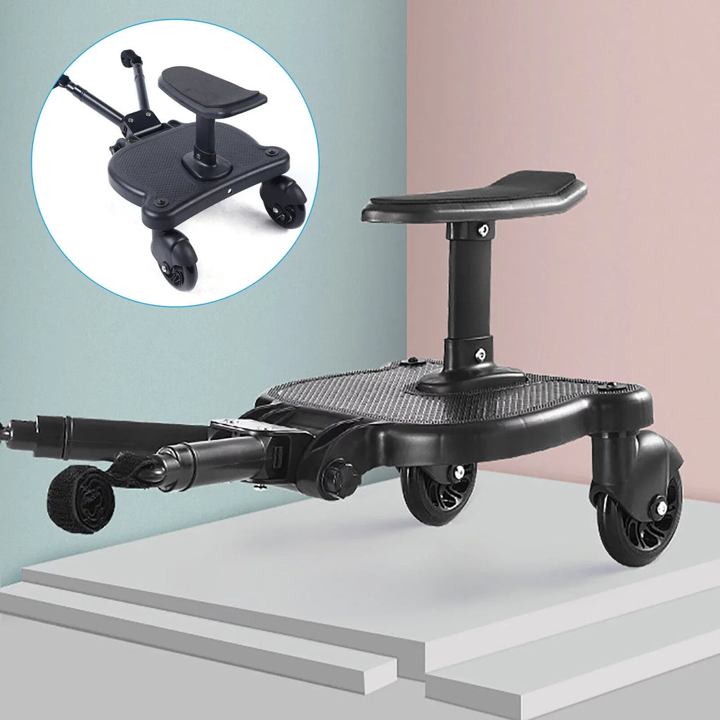 Seat Ride PP In Board Anti-Slip Pedal Pushchair Board 1 2 Pedal Board with Stroller Auxiliary Universal Connector Wheeled Stroller 25kg Adapter Seat Buggy Buggy Eco-friendly Board