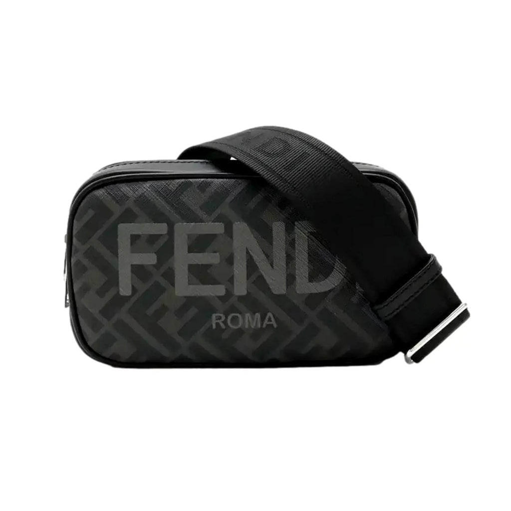 Roma Mini Zucca Crossbody Bag Canvas Camera Fendi