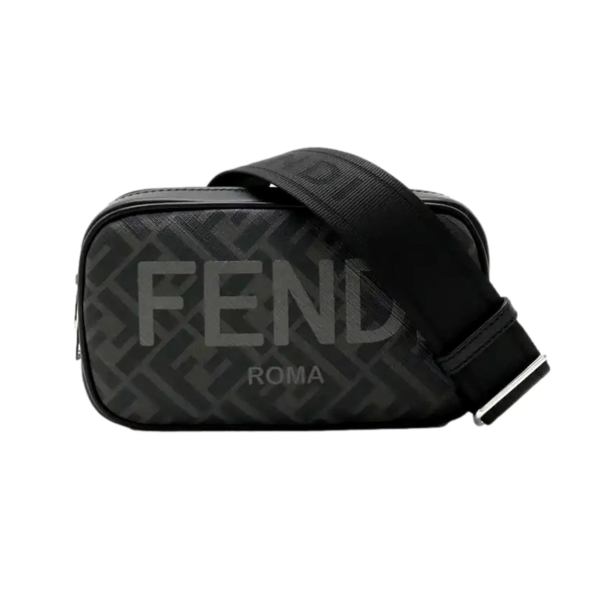 Roma Mini Zucca Crossbody Bag Canvas Camera Fendi