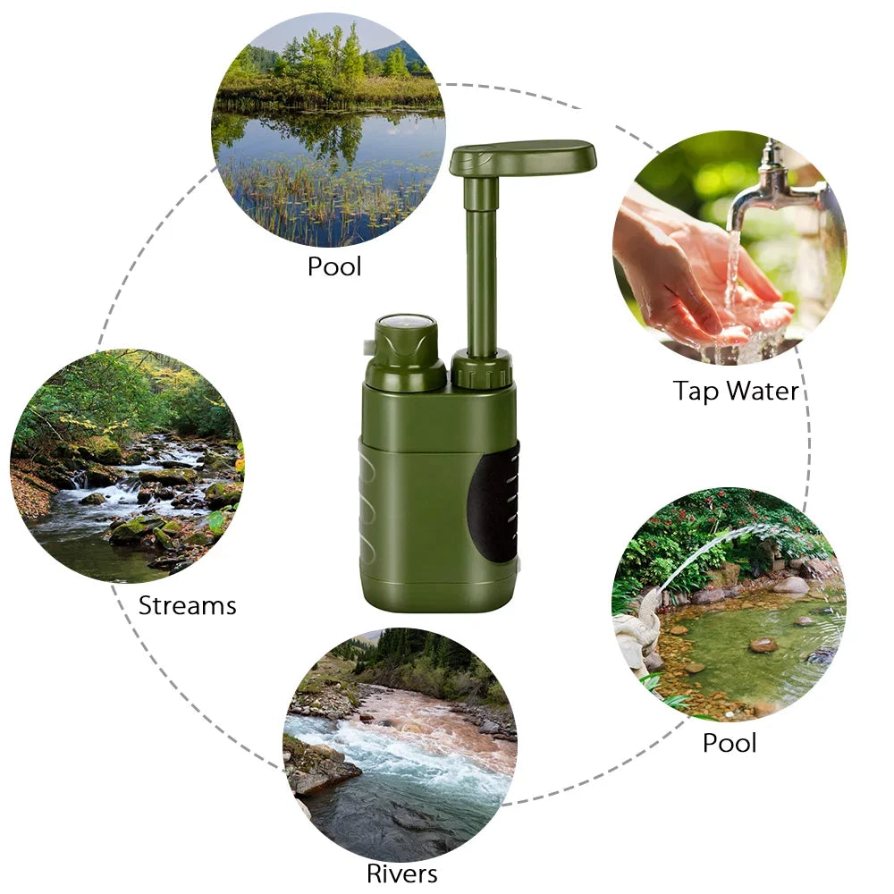 Filter Family Preparedness Emergency Straw System Lixada Water Camping Hiking for
