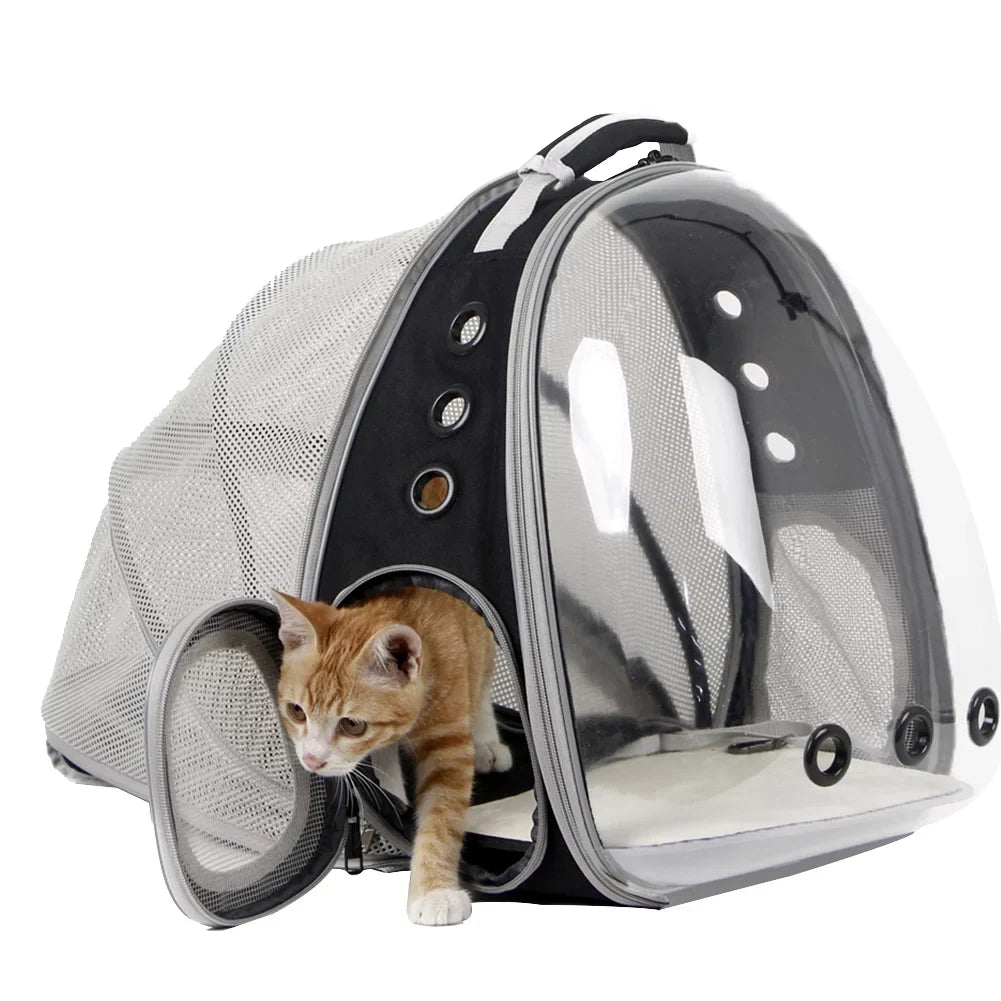 up Back Expandable Extension Carrier Capsule Space 12 Backpack, Small Pounds Cat Dog for to Bubble Pet and Transparent Kitten