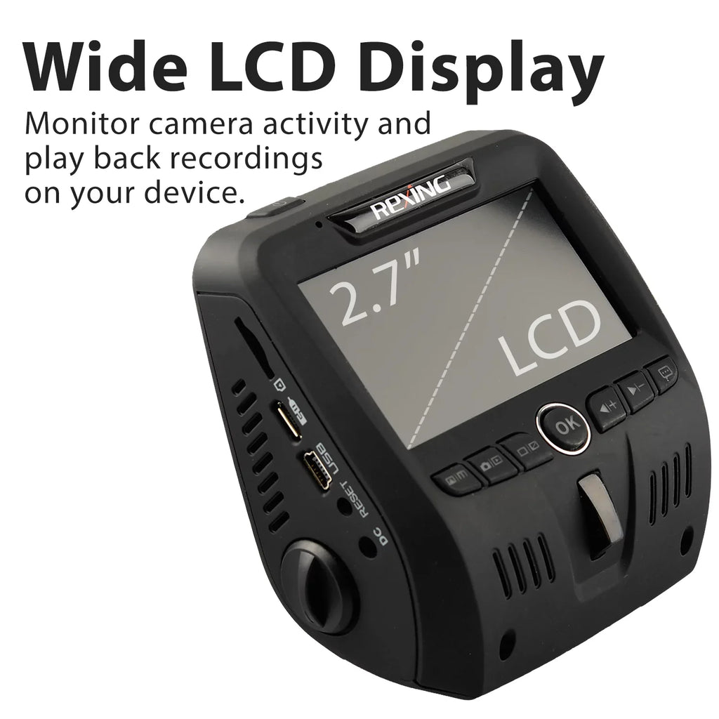 V1LG Dash 1080p Rexing Car Channel Dual FHD Cam