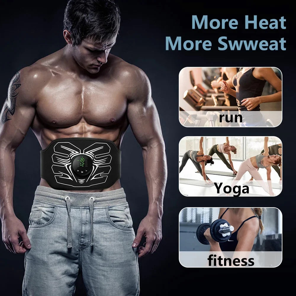 Muscle for Office Machine,Abdominal Ab Home Equipment Portable Stimulator Fitness Workout Toning Abdomen Stimulator,Ab Belt ABS Workout