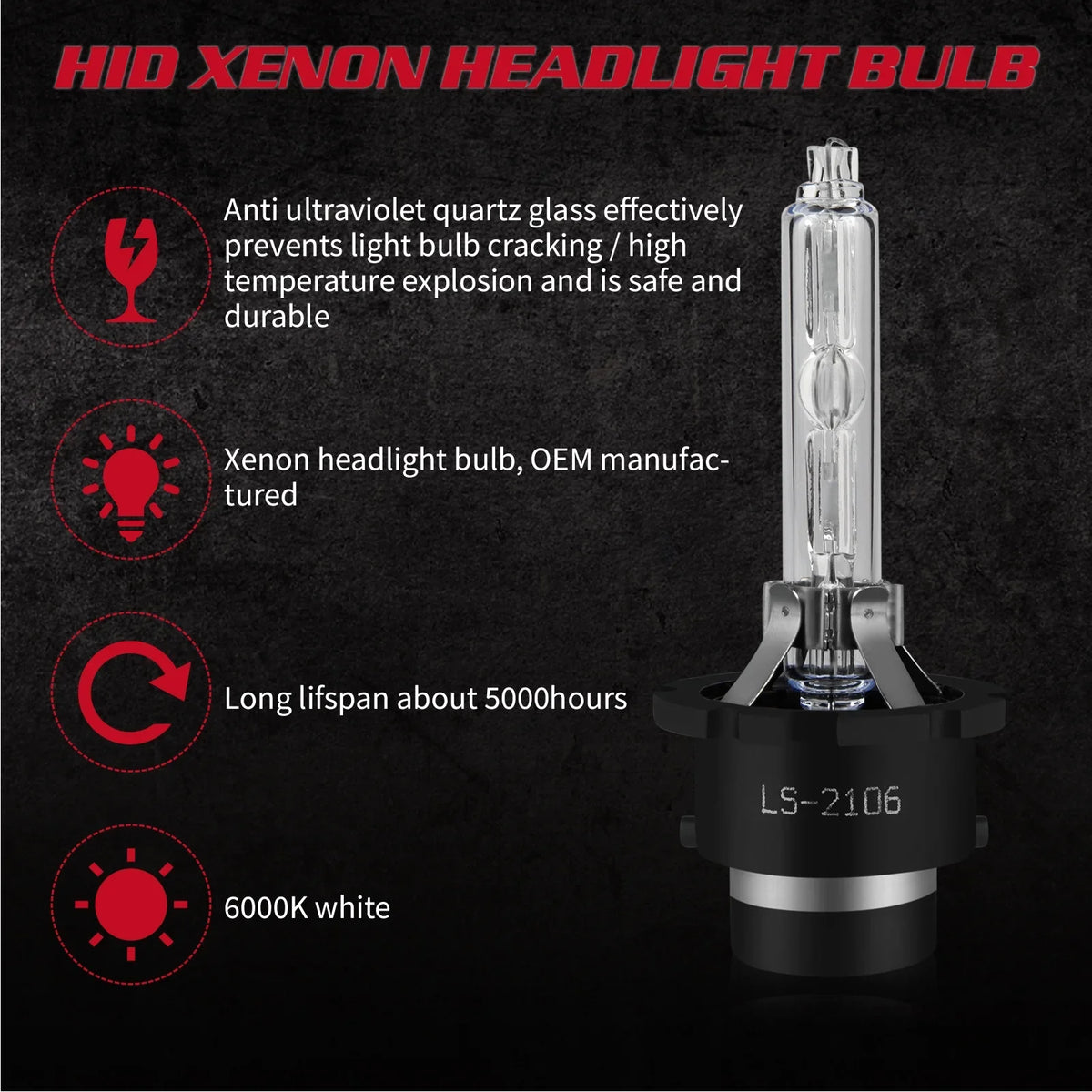 Bulbs 2009 2010 2012 2011 White 2007 2013 Lexus 6000K 2014 Hid ES350 Low 2X Headlight for 2015 Beam 2008 D4S