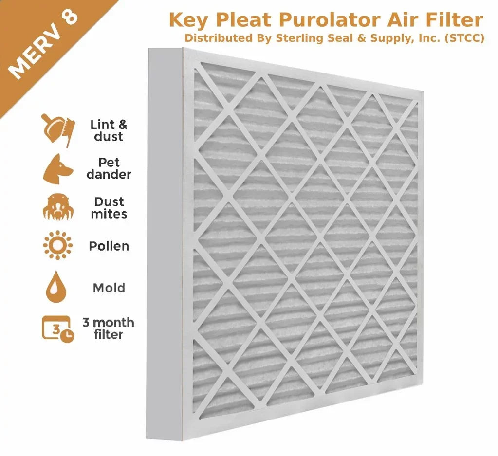 Pack) MERV - Air Pleated (6 Filter 20x20x2 Purolator / Air Guard 8