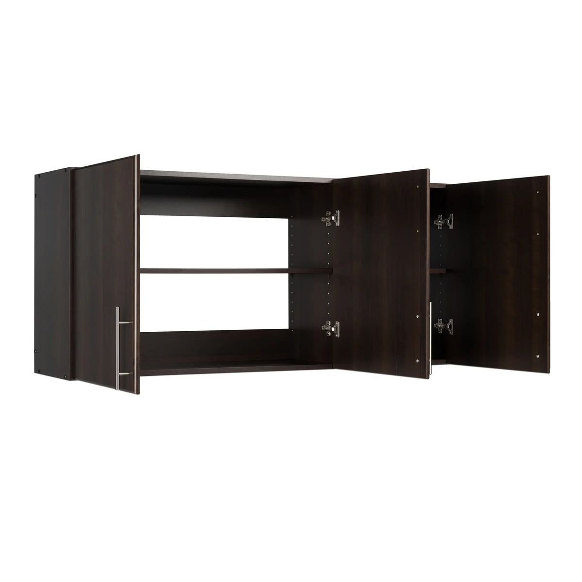 Cabinet Adjustable Espresso EEW-5424, Prepac Elite x x by Garage 24"H Versatile Tall 54"W 12"D, Wall Wall Cabinet, Prepac, 3-Door,