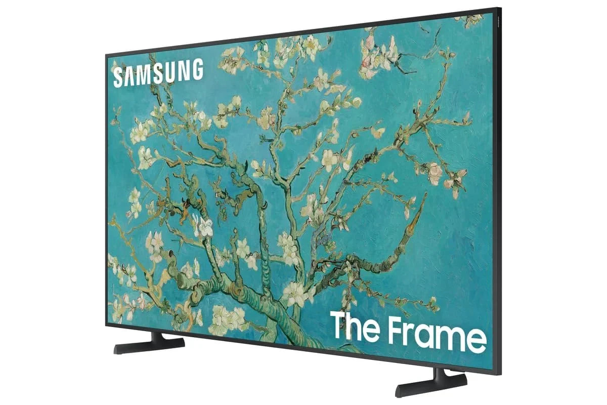 Frame White, HDR with 85-Inch The VG-SCFA85WTBZA Smart Quantum Series Customizable TV, The Class SAMSUNG SAMSUNG 85” Bezel Frame (2022) a for TV 4K LS03B QLED Modern