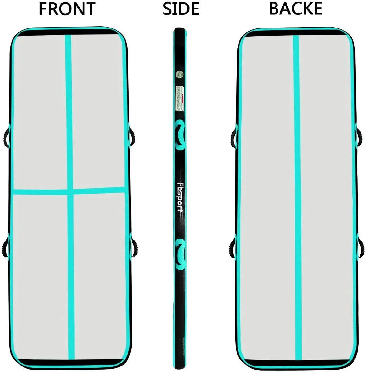 Tumbling Air Mat, FBSPORT Mint Inflatbale Mat, Material Carbon Gymnastic Green 20ft Fiber Track Exercise