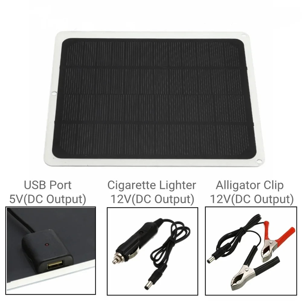 Recharger Dcenta Light Camping Fan Portable Hiking 20W Solar Panel Car for