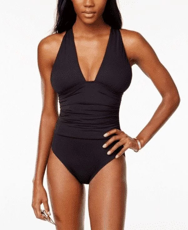 Swimsuit Kors Ruched Convertible 14 Michael One Women's Size Piece