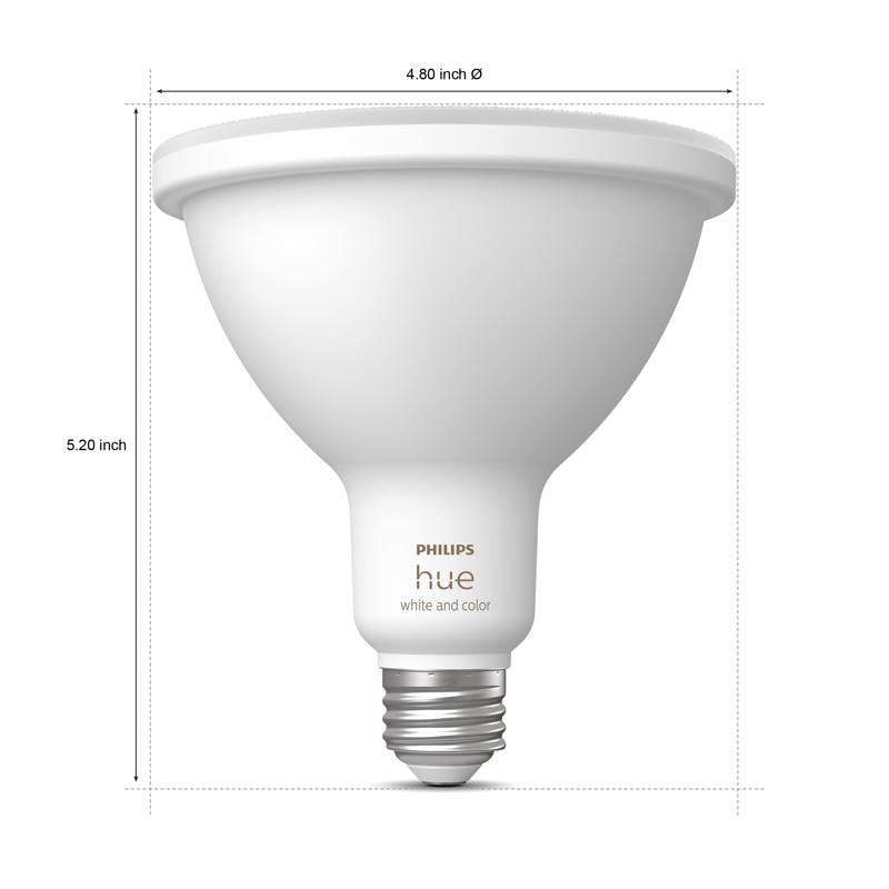 shape: W) - 100 (equivalent - and 14 E26 PAR38 Hue LED spot light K White - 2000-6500 Ambiance - W bulb - white/colored Color Philips light -