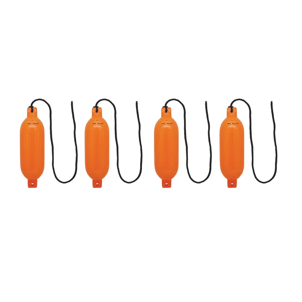 3006.7626 Max Neon Fender 16", - BoatTector Extreme 4.5" x Orange 4-Pack Value Inflatable
