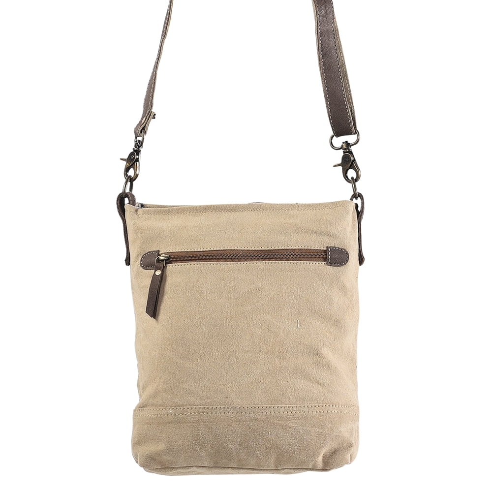 Upcycled Hair-on purse OHLAY bag western MESSENGER Leather Wool Upcycled women KB Canvas handbag Genuine