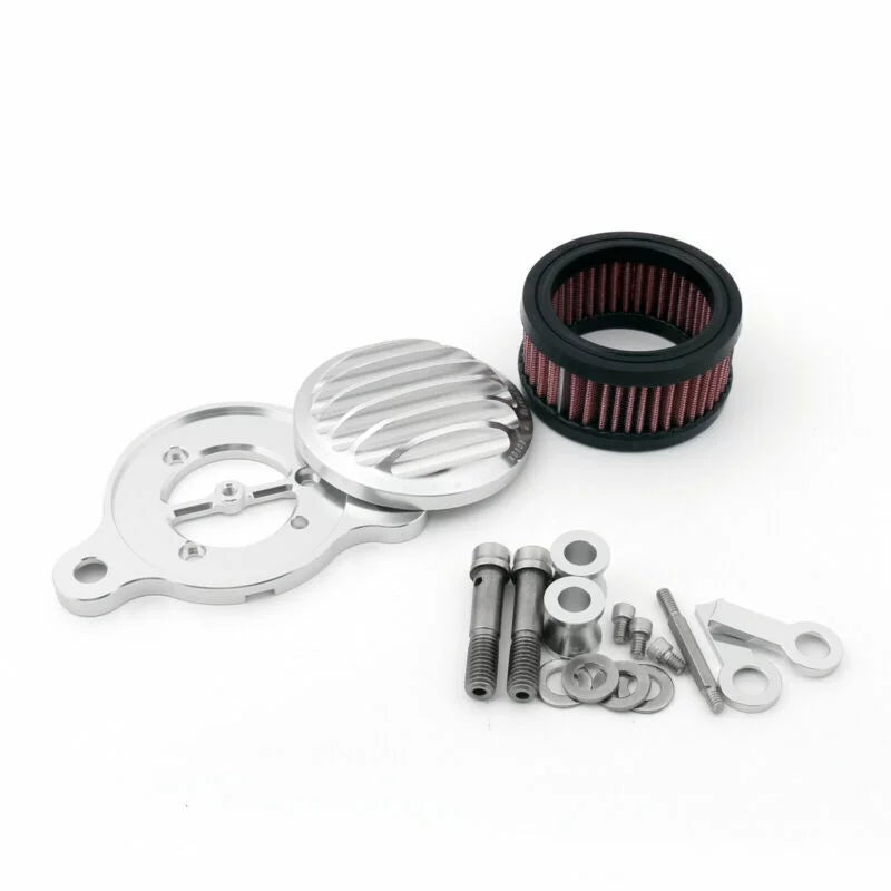 System Sportster XL883 Silver Harley-Davidson XL1200 1988-2015 Filter in Cleaner for Intake Kit Air