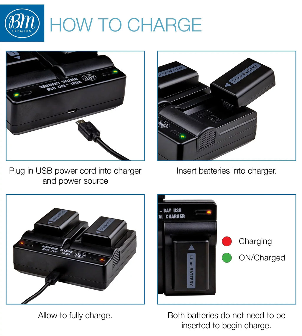 A7s III, for II, a7R DSC-RX10 BM 2 II a6000 Sony a6300 a6400 A7 a6500 II IV Cameras a7 and A6100 a5000 NP-FW50 7 Dual Charger Alpha a3000 Batteries