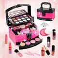 Non-Toxic, Pink for Washable Girl, Girls Birthday Toy Play Kids Pretend Kids, for Makeup Set Real Kit Makeup for Kids Set Vextronic Cosmetic Kit Makeup Beauty Toy