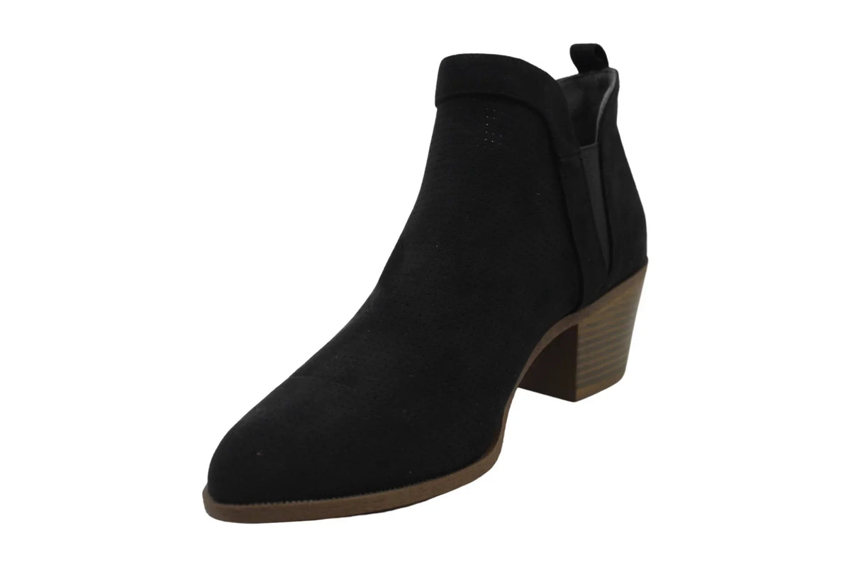 Booties Padded Gore Stretch Myrrah M 9 Toe Womens Heel Block & COMPANY STYLE Perforated Almond