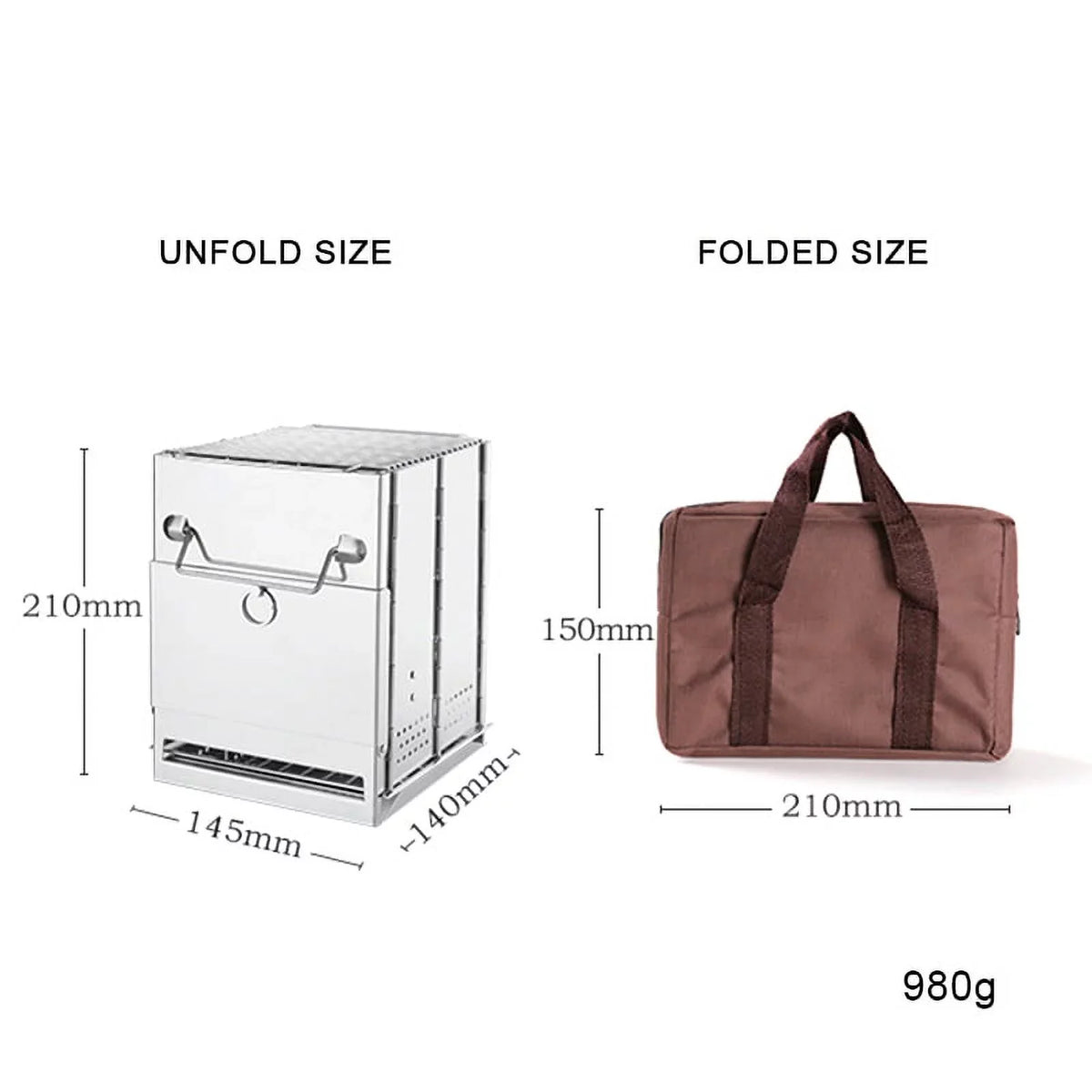 for Hiking BBQ Portable Versatile Set, Burning Wood Backpacking and Grill Stove