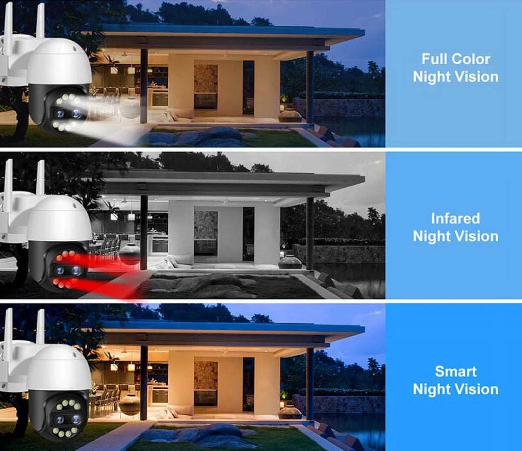 Security Camera IP ICSee Camera WiFi Lens CCTV Wireless PTZ HD Outdoor Dual Home