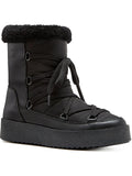 Canadienne La Emery Womens Cozy Leather Snow Winter Boots &
