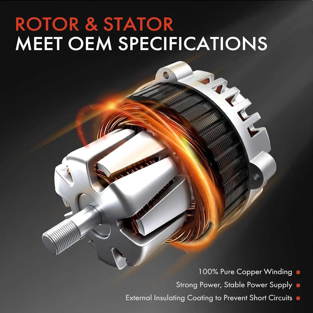 Replace# V6 2012-2015, Honda with 2011-2013, Pulley, Compatible Alternator 3.5L, 12V A-Premium CW 130Amp Ridgeline 2012-2014, 6-Groove Pilot 31100-RV0-A01 Odyssey