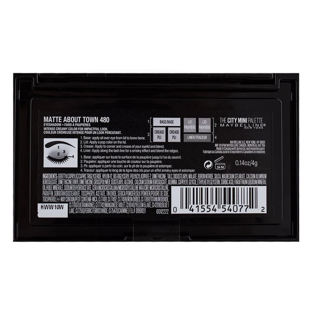 About 3) City oz Matte 0.14 The Mini Town Eyeshadow Maybelline Palette of (Pack Makeup,