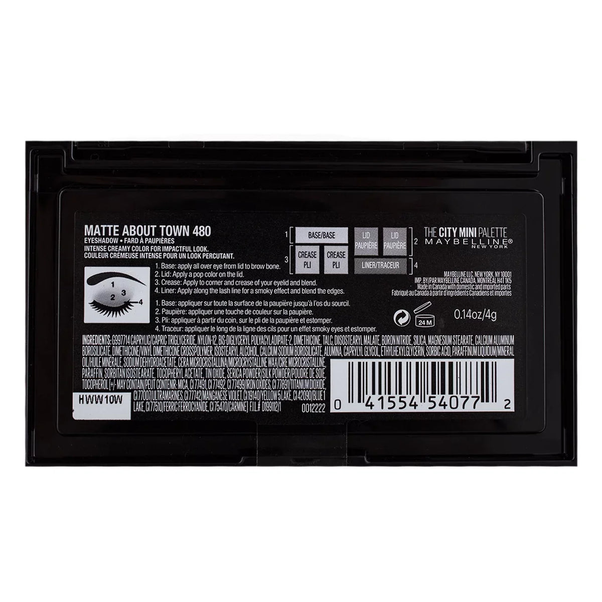 About 3) City oz Matte 0.14 The Mini Town Eyeshadow Maybelline Palette of (Pack Makeup,