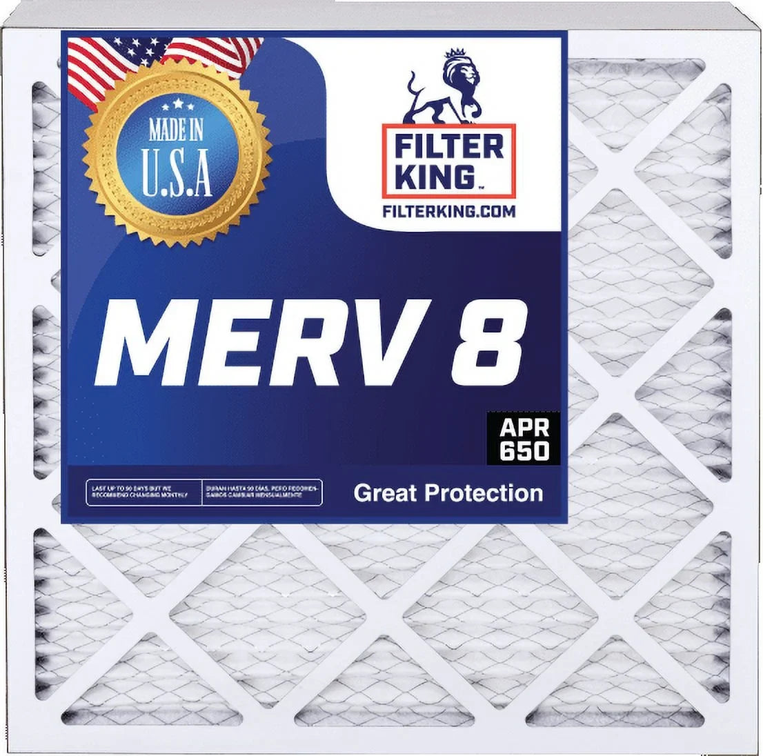 Air Filter IN | Furnace | Size: King 14x28x0.5 | 8 Actual | 13.5 Pleated x A/C USA MADE 27.5 HVAC 4-PACK 0.5" x MERV Filter Filters
