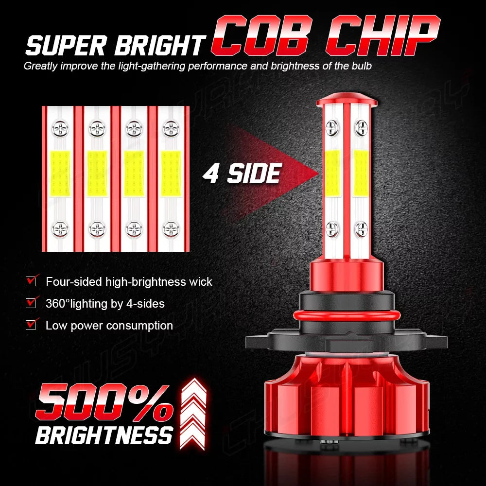 6pcs Beam High&Low 9005 HID LED Kit Bulbs Light D4S 2007-12 Lexus For Fog Headlight 9145 ES350 +