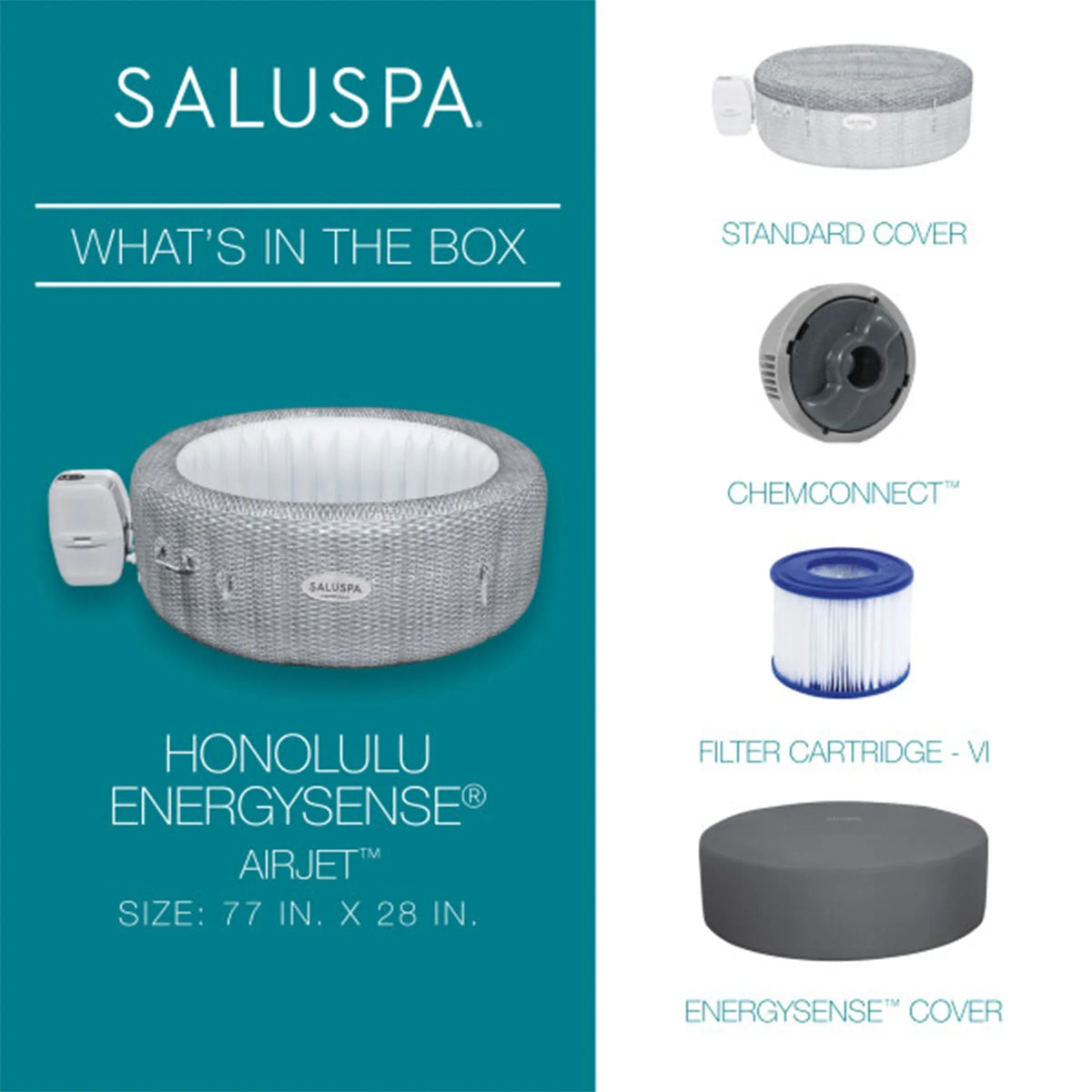 with AirJet Spa Seat 2-Pack Hot Coleman Tub Honolulu SaluSpa Bestway