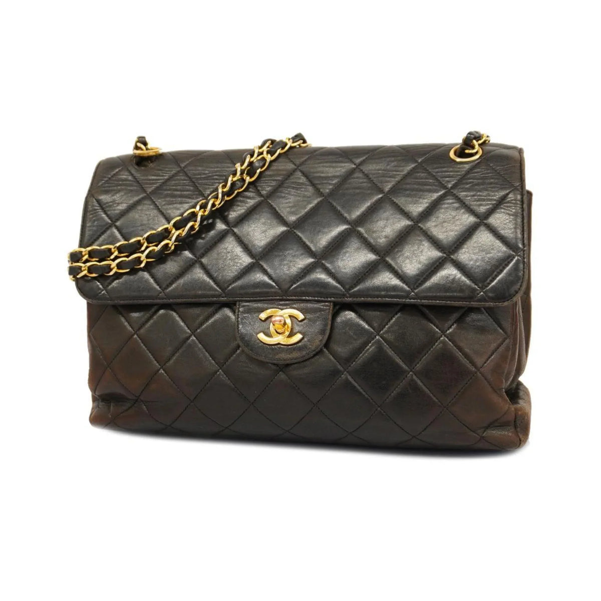 Pre-Owned Double Bag Face Women's Lambskin Chain (Good) Matelasse Shoulder Chanel W