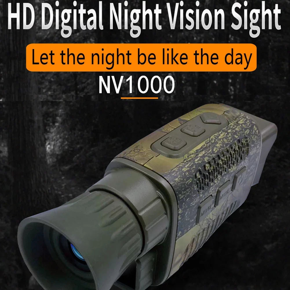 Outdoor NV1000 Boating for Optical 9 Distance Device, Zoom Video Full Languages Device Photo Night Viewing 5X Monocular Vision Carevas Night Outdoor 200M Infrared Vision Playback Hunt Dark Digital