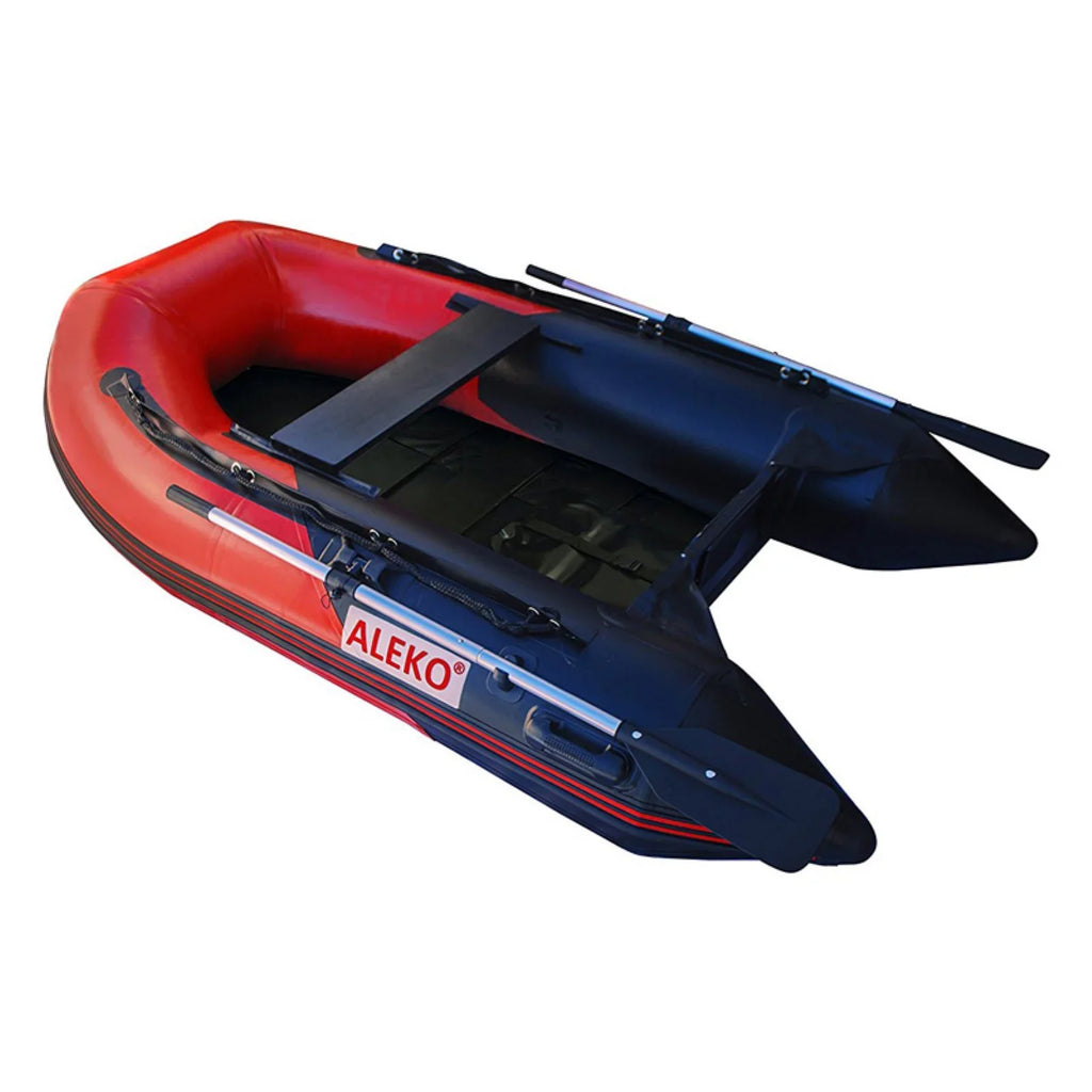 8.4 Red Pre-Installed 3-Person Floor and - - Slide - Boat - Inflatable Feet