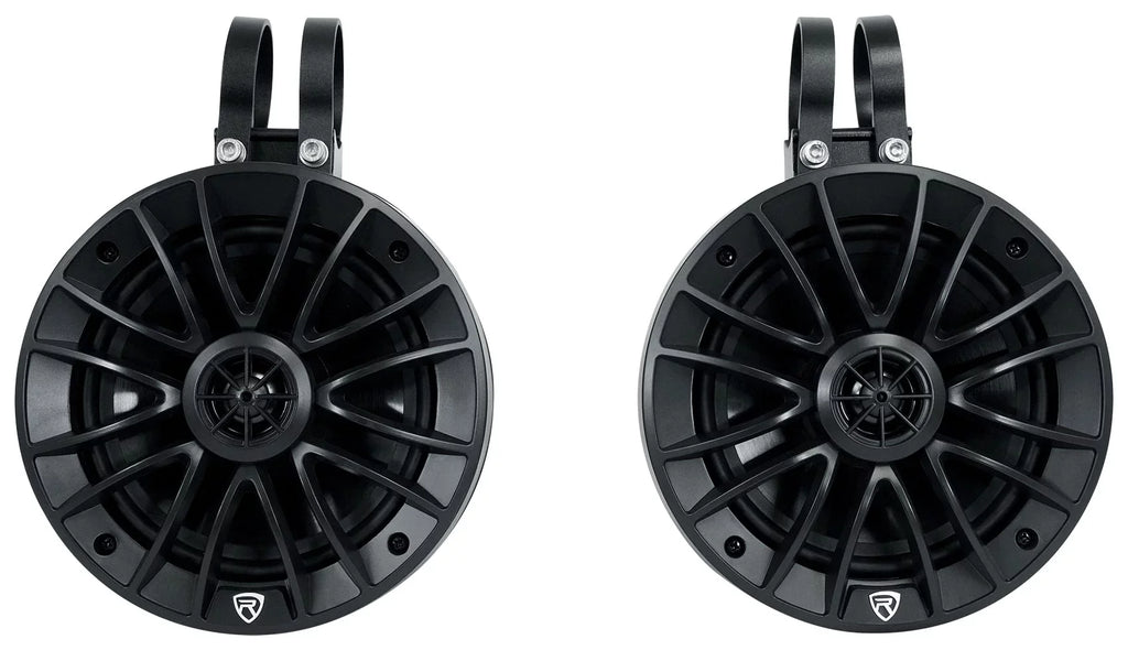 Bluetooth ATV/UTV/RZR (4) inch PT65BR For 6.5 Speakers Rockville LED Tower Powered