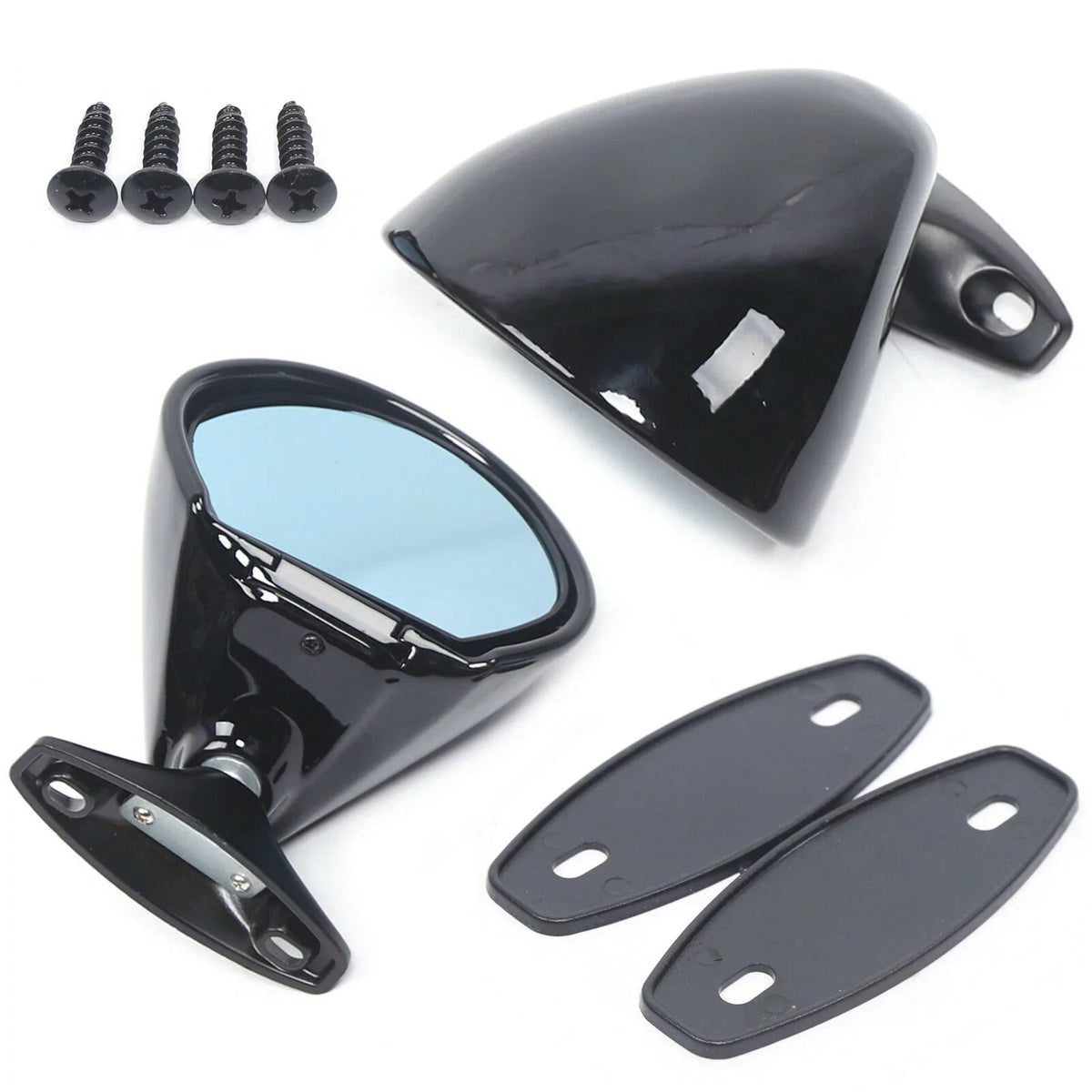Mirror Side Pair Plane Mirror Gasket Rear View 1 Universal Classic Car Wing & Door