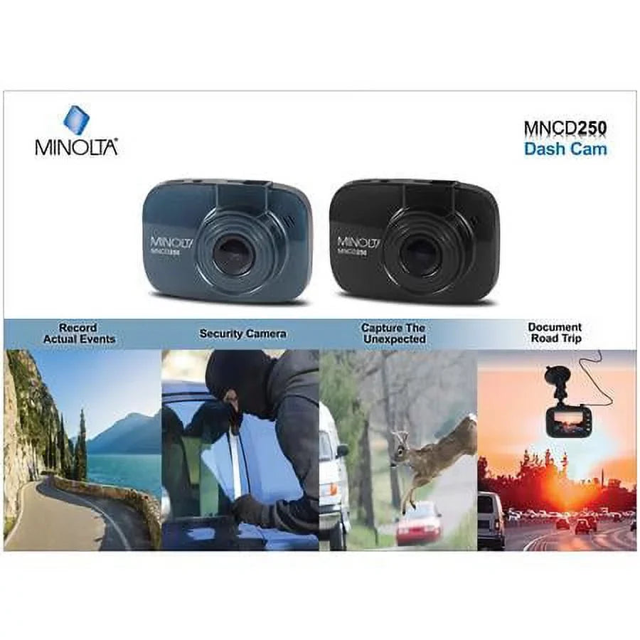 Blue Screen 12MP LCD Full 2.2" Cam, HD MNCD250 Dash