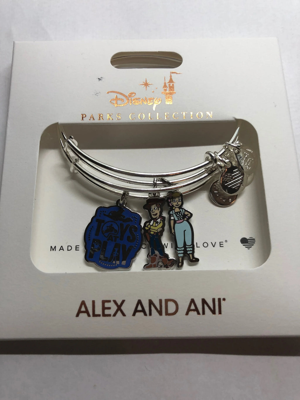 Woody Charm Bangle Story BoPeep Silver Ani Parks Alex Disney &amp; Bracelet Toy New