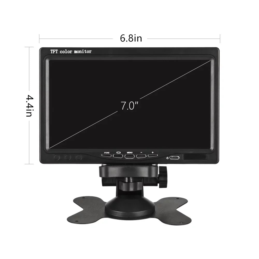 Car Car Monitor Monitor Willstar Function Vision Rear Vehicle Visualizer Assist Monitor Camera Rear Engineering Lcd Front Car Truck 7 Inch Wireless Parking Display Navigation Truck Night