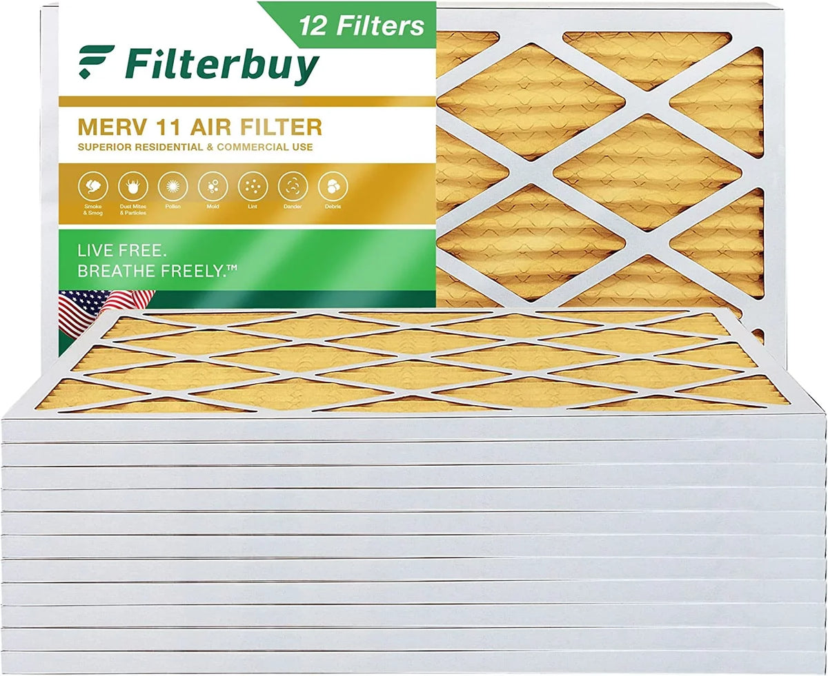20x30x1 Pleated Filterbuy MERV (12-Pack) 11 Filters Furnace HVAC Air AC