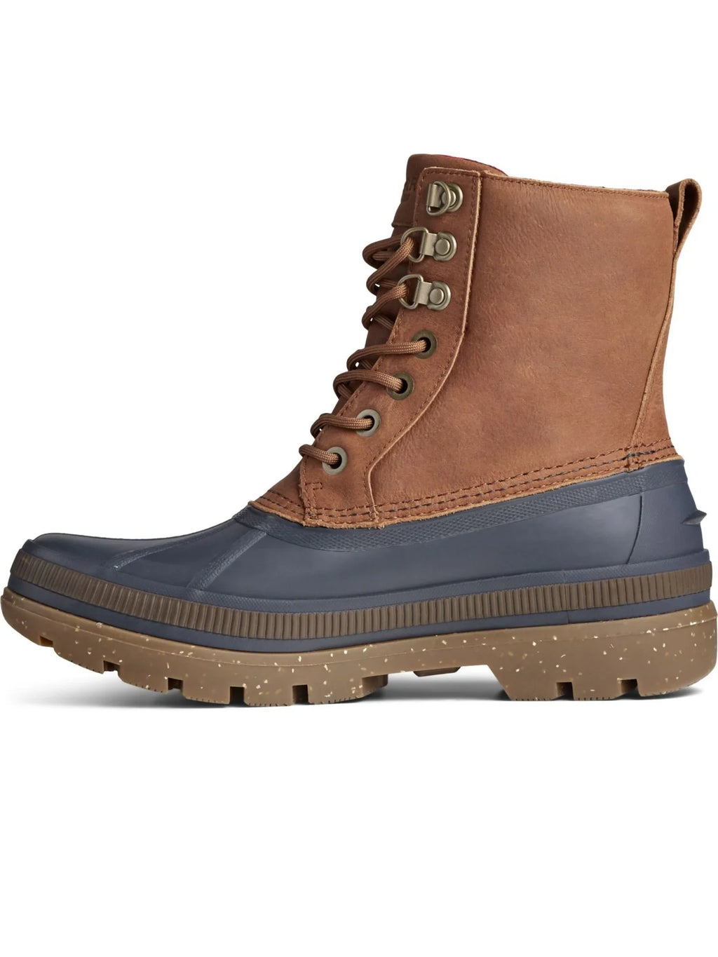 Waterproof Toe Round Duck Mens Bay Brown Lace-Up 7 SPERRY Boots Ice