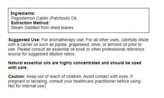 Patchouli - 4 fl. oz. Oil
