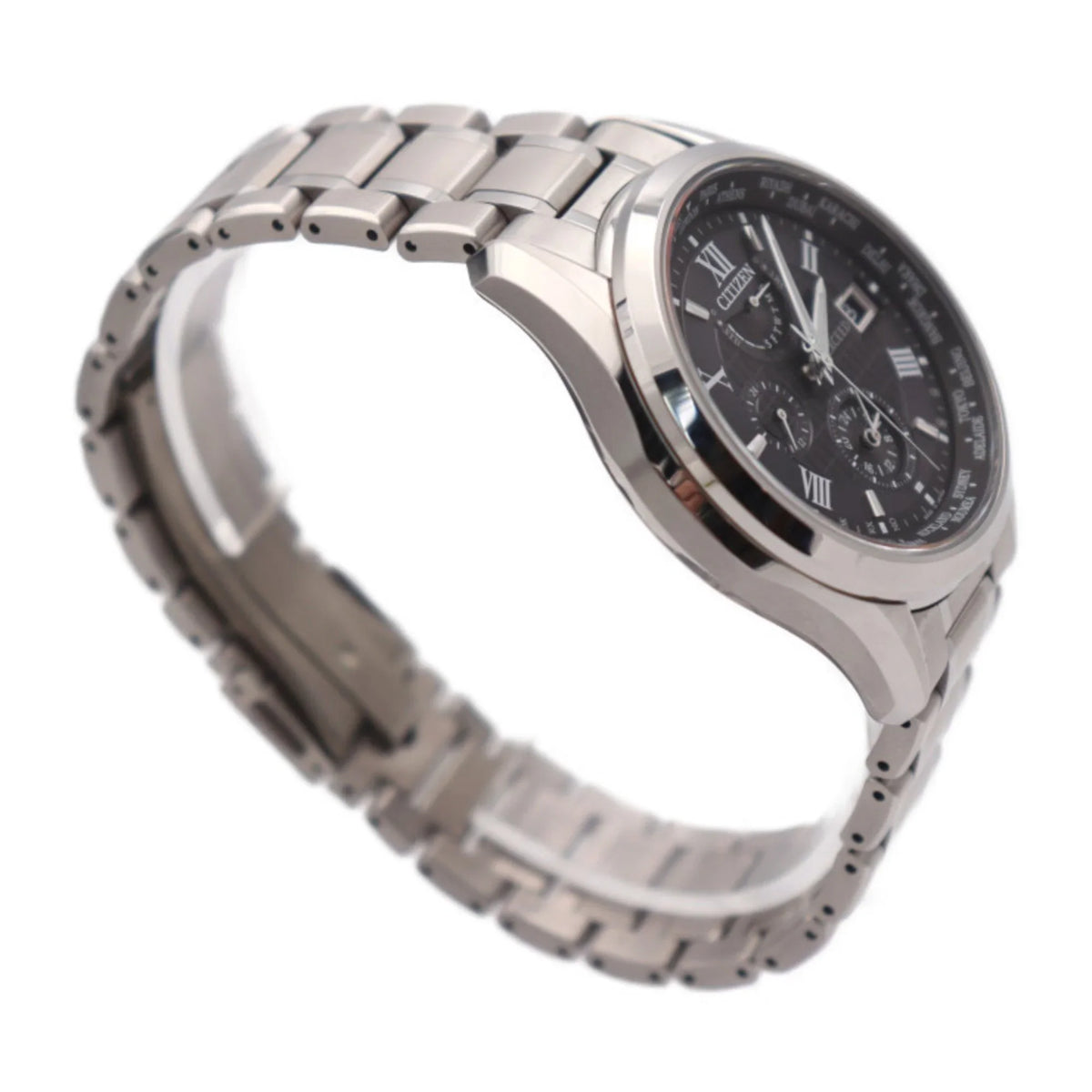 EXCEED Silver Titanium Radio Dial Citizen (Good) Eco Exceed Solar Pre-Owned H820-T023916 Drive CITIZEN Watch